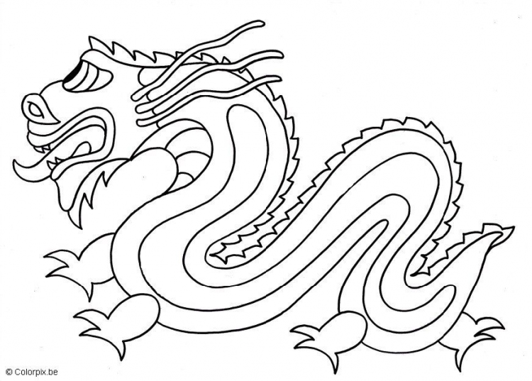 Dessin de dragon gratuit a imprimer et colorier
