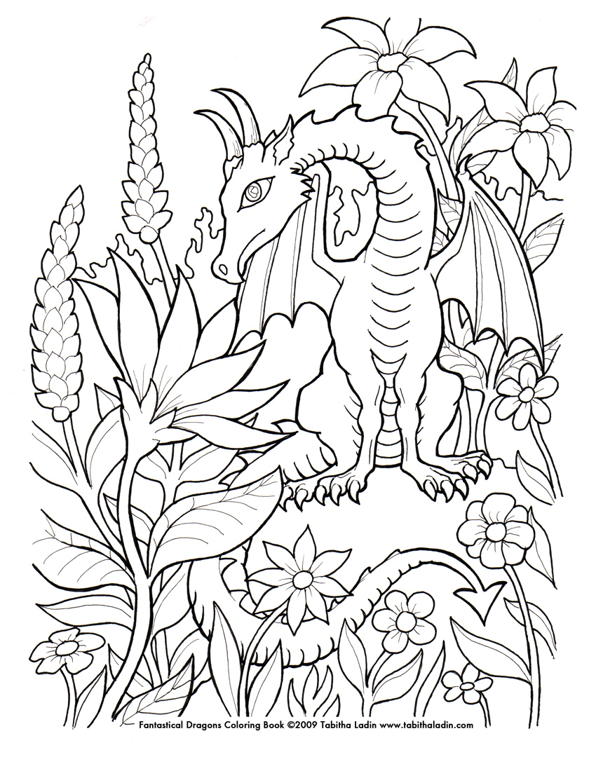 Dessin de dragon à colorier et imprimer