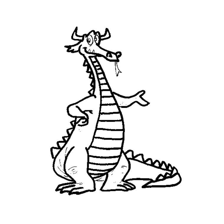 Activité de coloriage dragon à colorier
