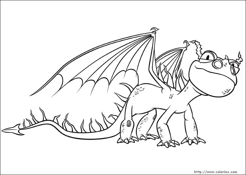 Dessin gratuit dragon a imprimer et colorier