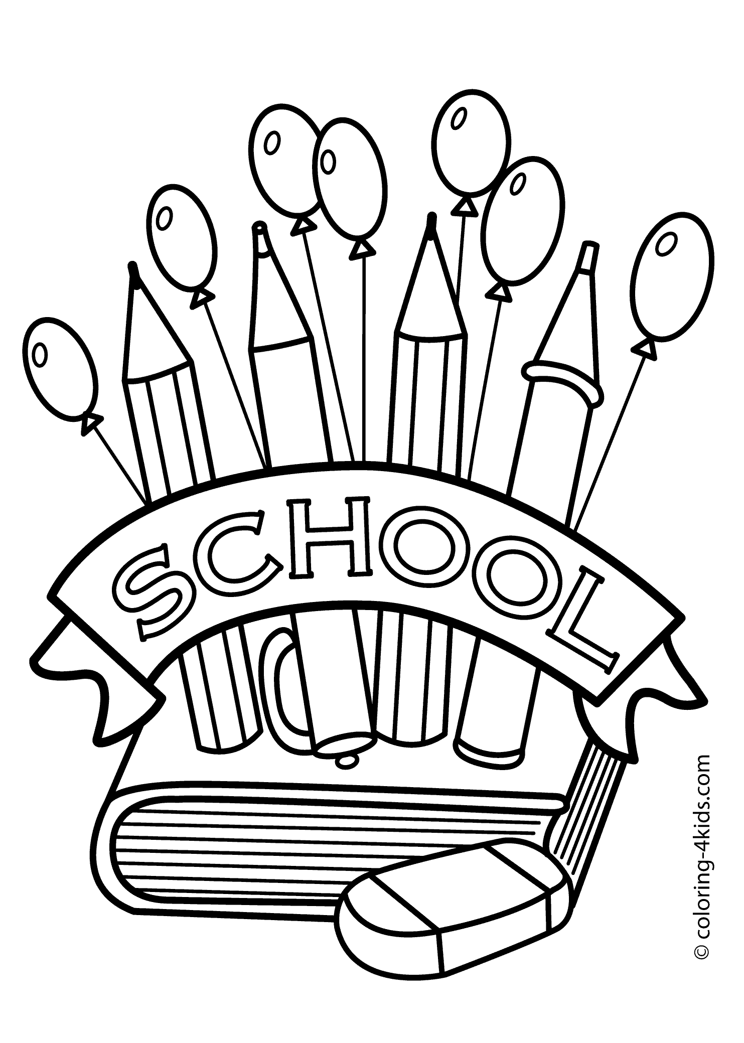 Image #20056 - Coloriage école gratuit