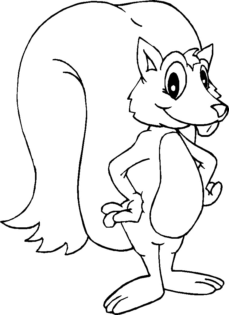 Dessin d'écureuil #181 - Cliquez pour imprimer  ecureuils coloriages à imprimer colorier