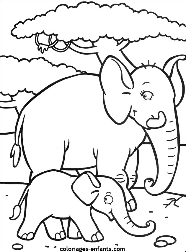 Dessin #12973 - coloriage elephant gratuit