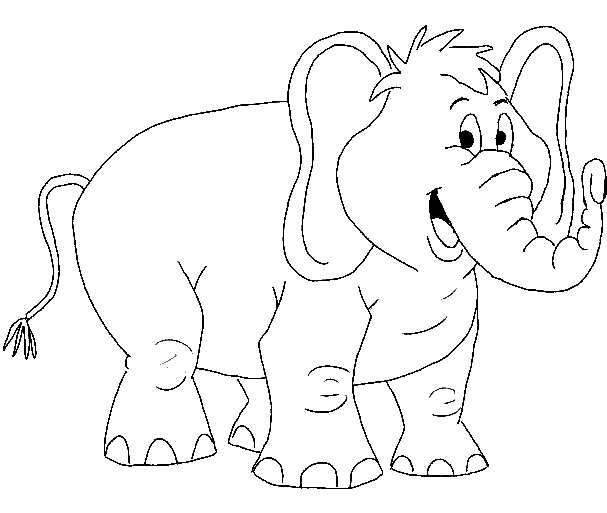 Dessin #12975 - Dessin gratuit de elephant a imprimer et colorier