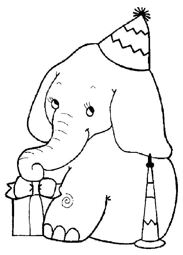 Dessin #12986 - Jeux de coloriage elephant a colorier