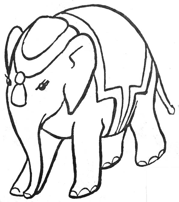Dessin #12992 - Jeux de coloriage elephant a colorier