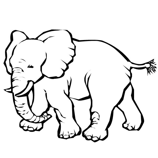 Dessin #13002 - activité de coloriage elephant gratuit a imprimer et colorier