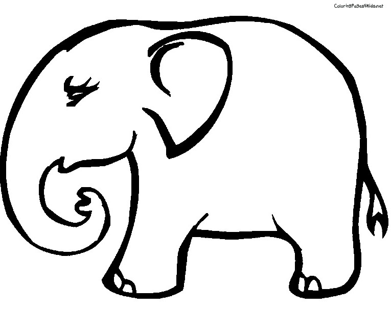 Dessin #13003 - dessin gratuit de elephant a imprimer et colorier