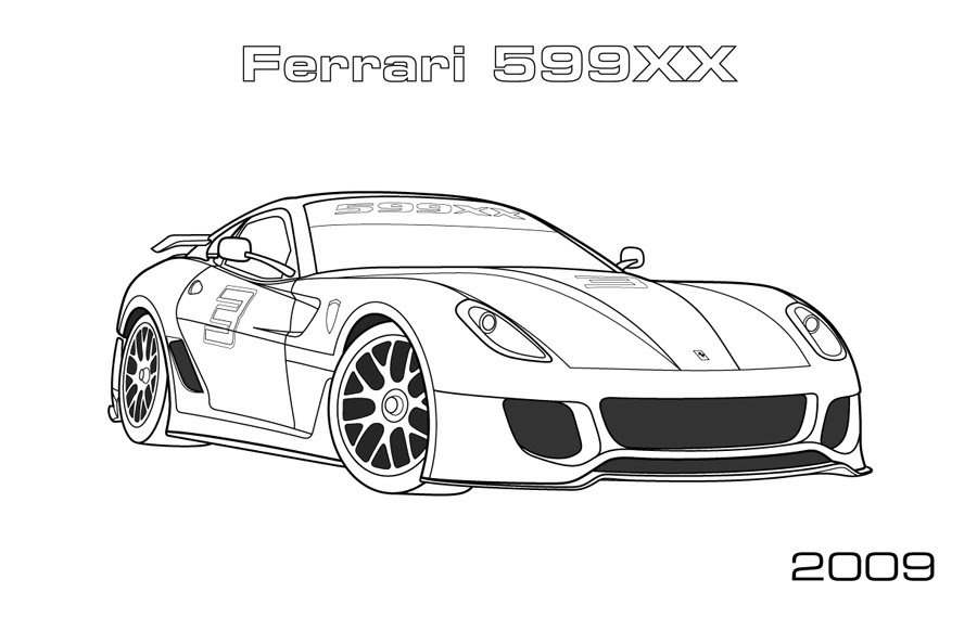 Dessin #16207 - coloriage Ferrari a imprimer