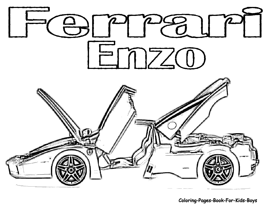Dessin #16222 - dessin de Ferrari à colorier et imprimer