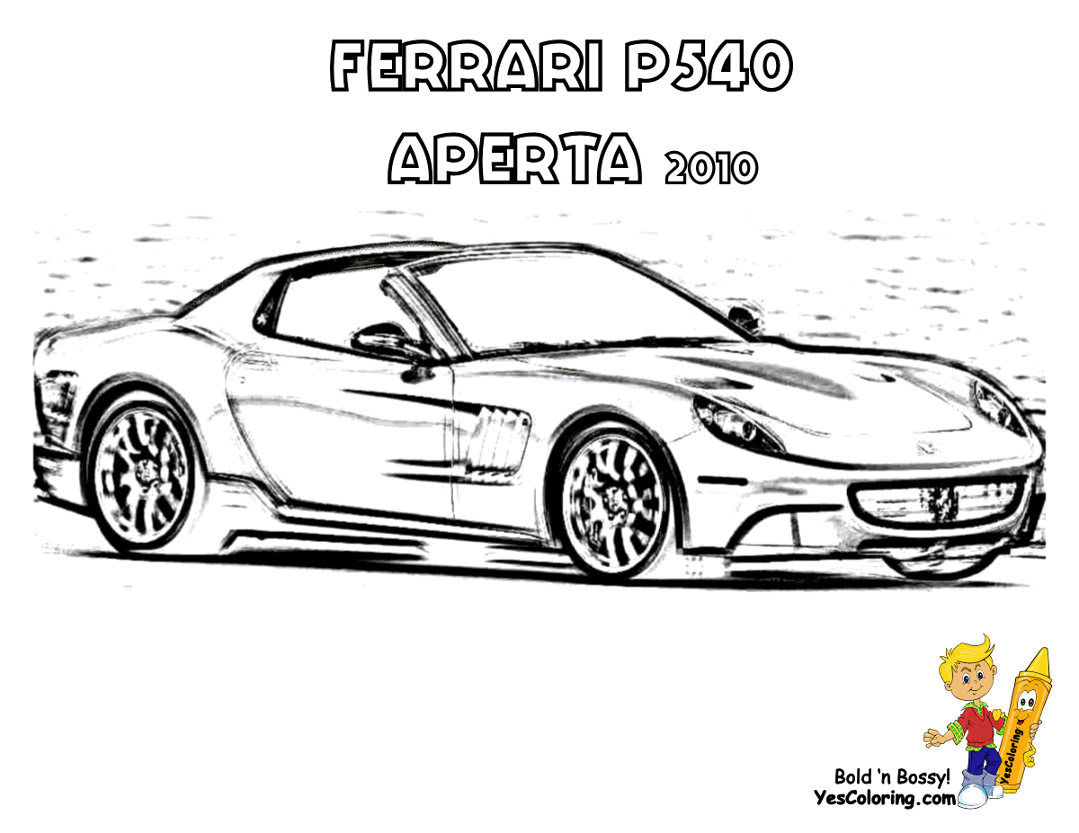 Dessin #16230 - activité de coloriage Ferrari