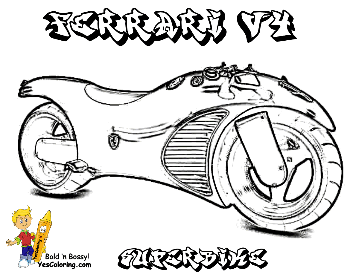 Dessin #16233 - coloriage Ferrari gratuit a imprimer et colorier