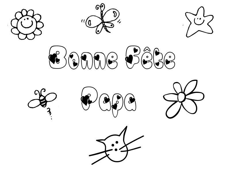 Fete Des Peres Coloriage