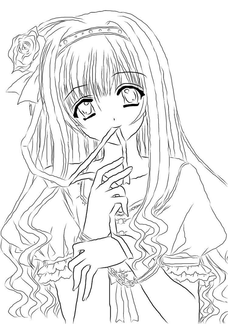 Dessin fille à imprimer #20501 Image #20501 - Coloriage fille gratuit