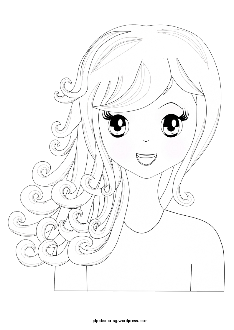 Image #24303 - Coloriage fille manga gratuit