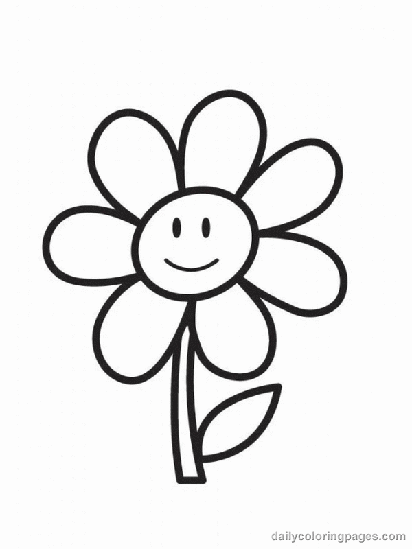 cute fleur dessins à colorier 