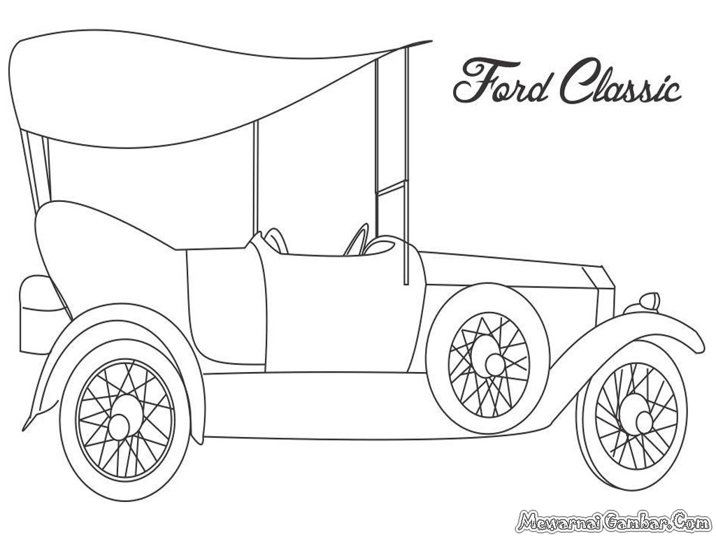 Dessin #16240 - un beau dessin de Ford a colorier - niveau débutant