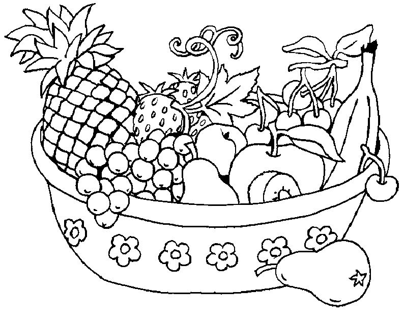 fruits dessins à colorier pour enfants