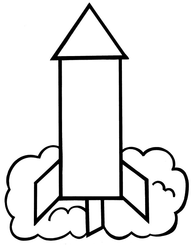 Dessin #16279 - dessin de fusée à colorier et imprimer