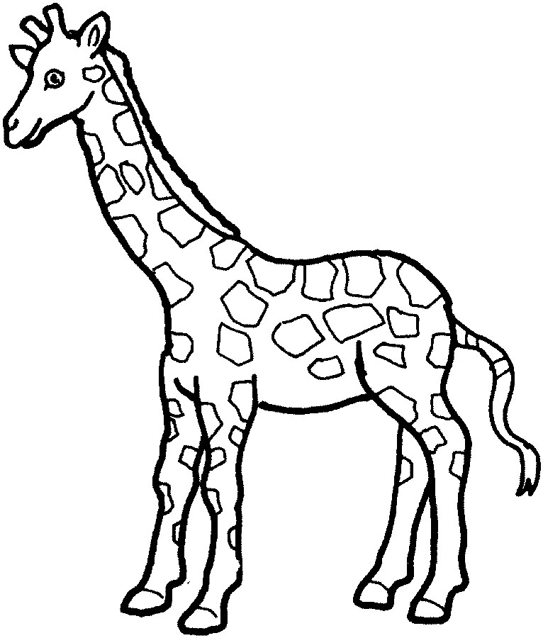 Dessin #13051 - dessin de girafe a colorier