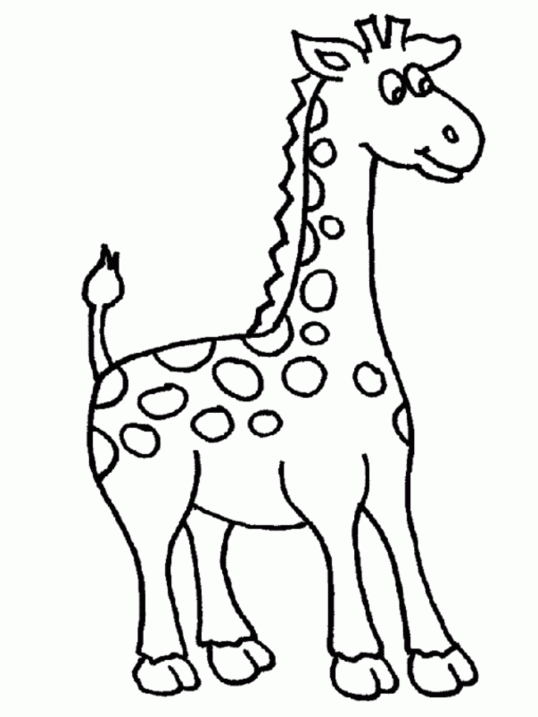 Dessin #13054 - coloriage de girafe gratuit à imprimer et colorier