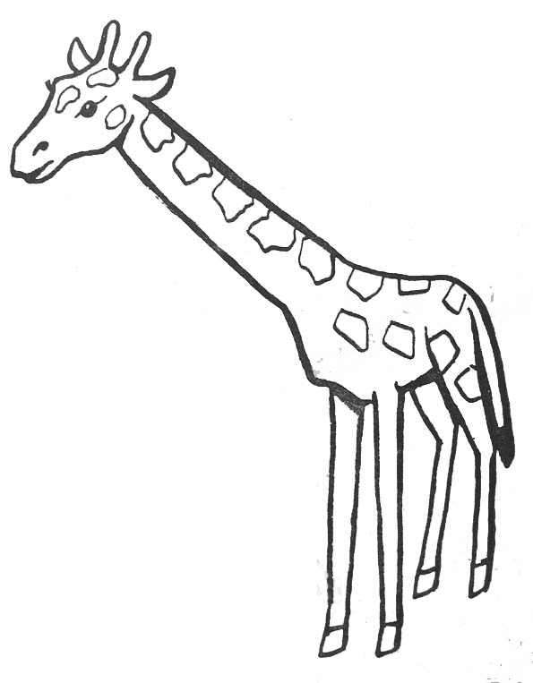 Dessin #13055 - dessin gratuit de girafe a imprimer et colorier