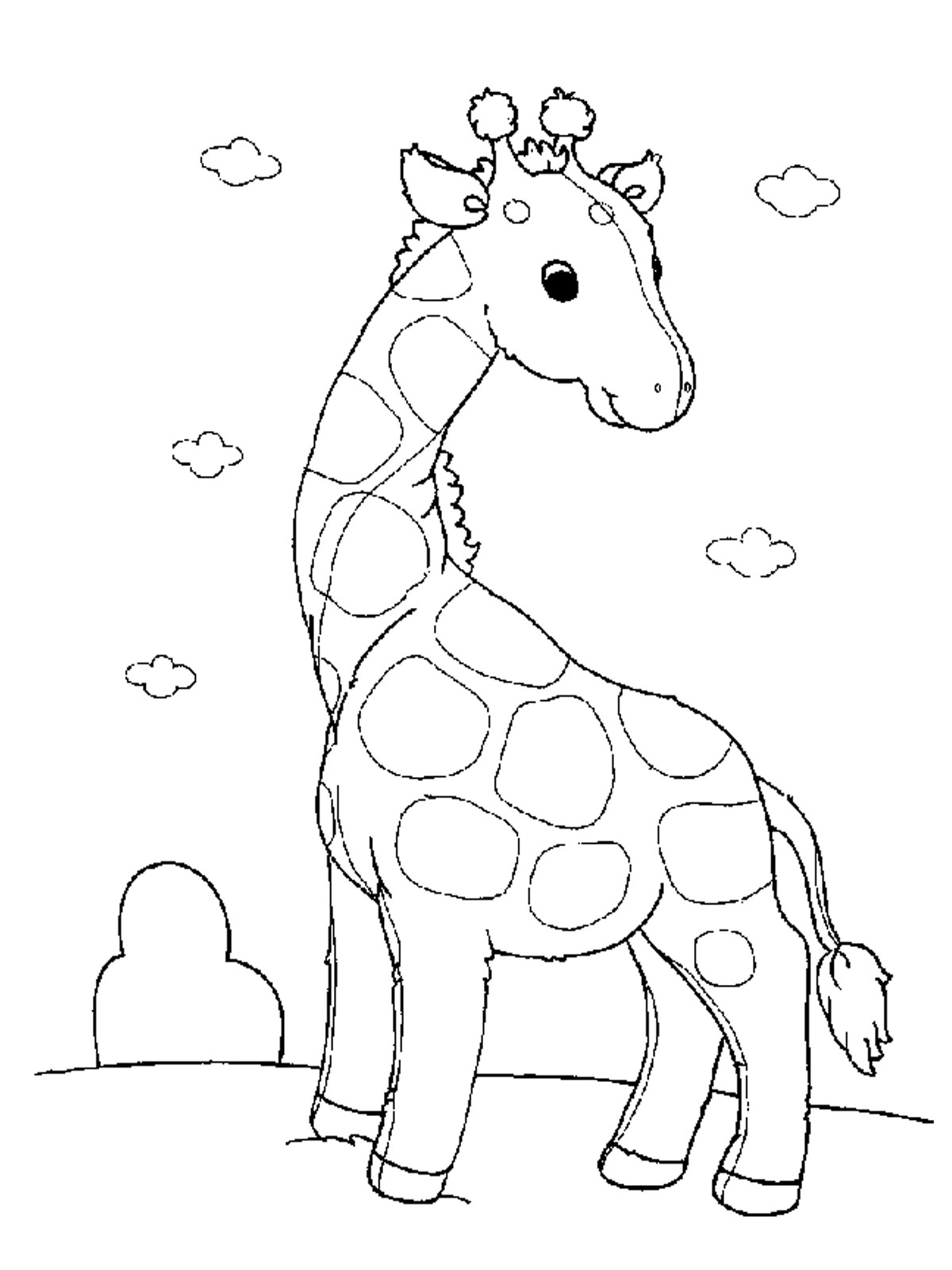 Dessin #13060 - coloriage de girafe 
