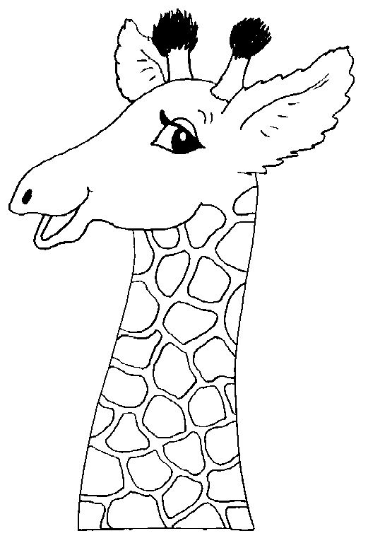 Dessin #13074 - Un joli coloriage girafe