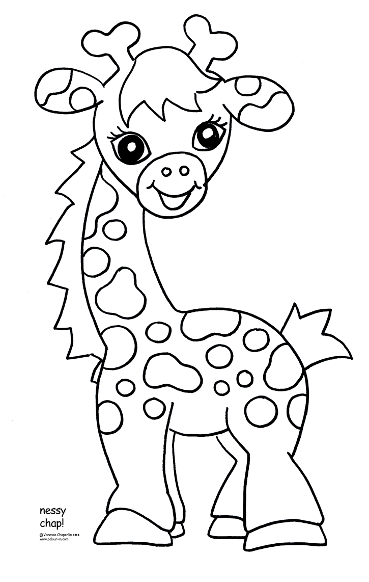 Dessin #13075 - coloriage girafe imprimer et colorier