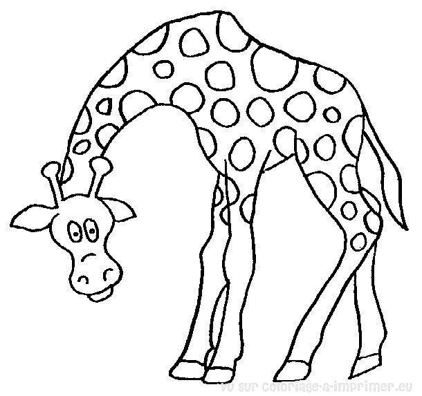Dessin #13080 - Dessin de girafe a imprimer
