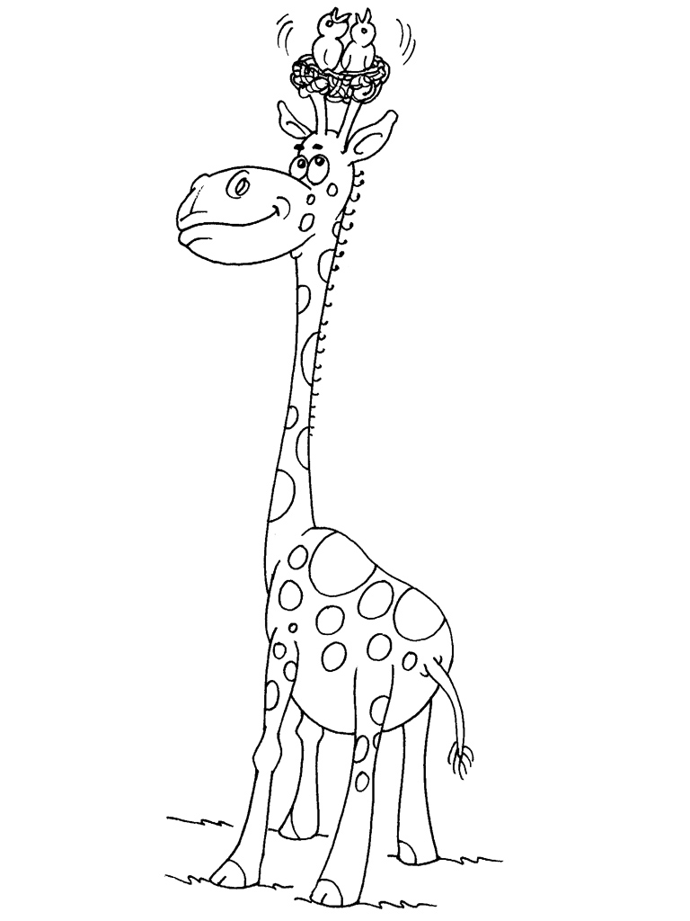 Dessin #13082 - Coloriage de girafe imprimer et colorier