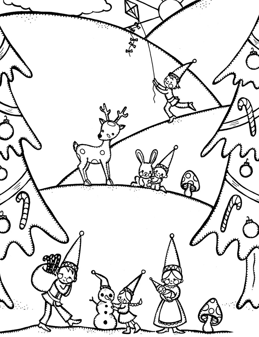 Image #24647 - Coloriage gnomes gratuit