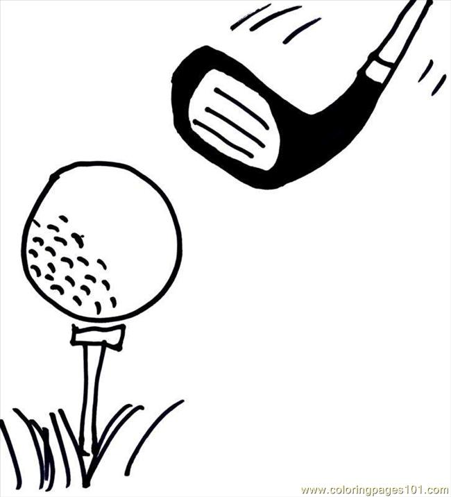 Image #17200 - Coloriage golf gratuit