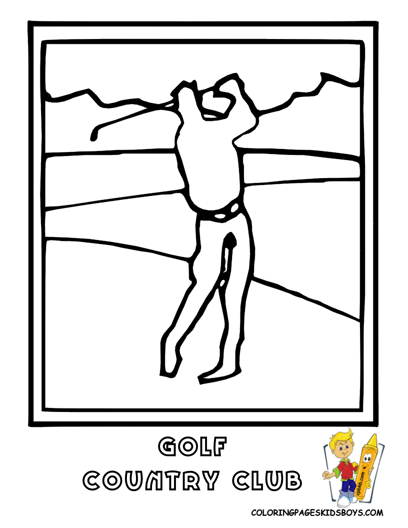 Image #17213 - Coloriage golf gratuit