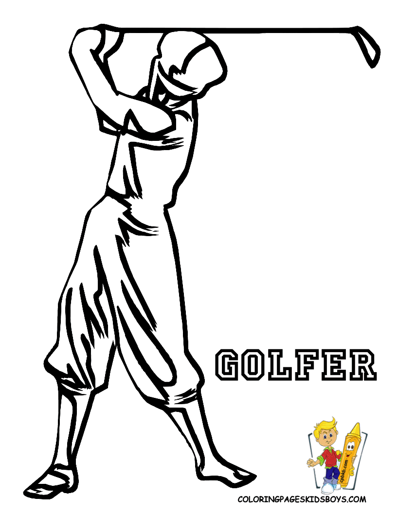 Image #17249 - Coloriage golf gratuit