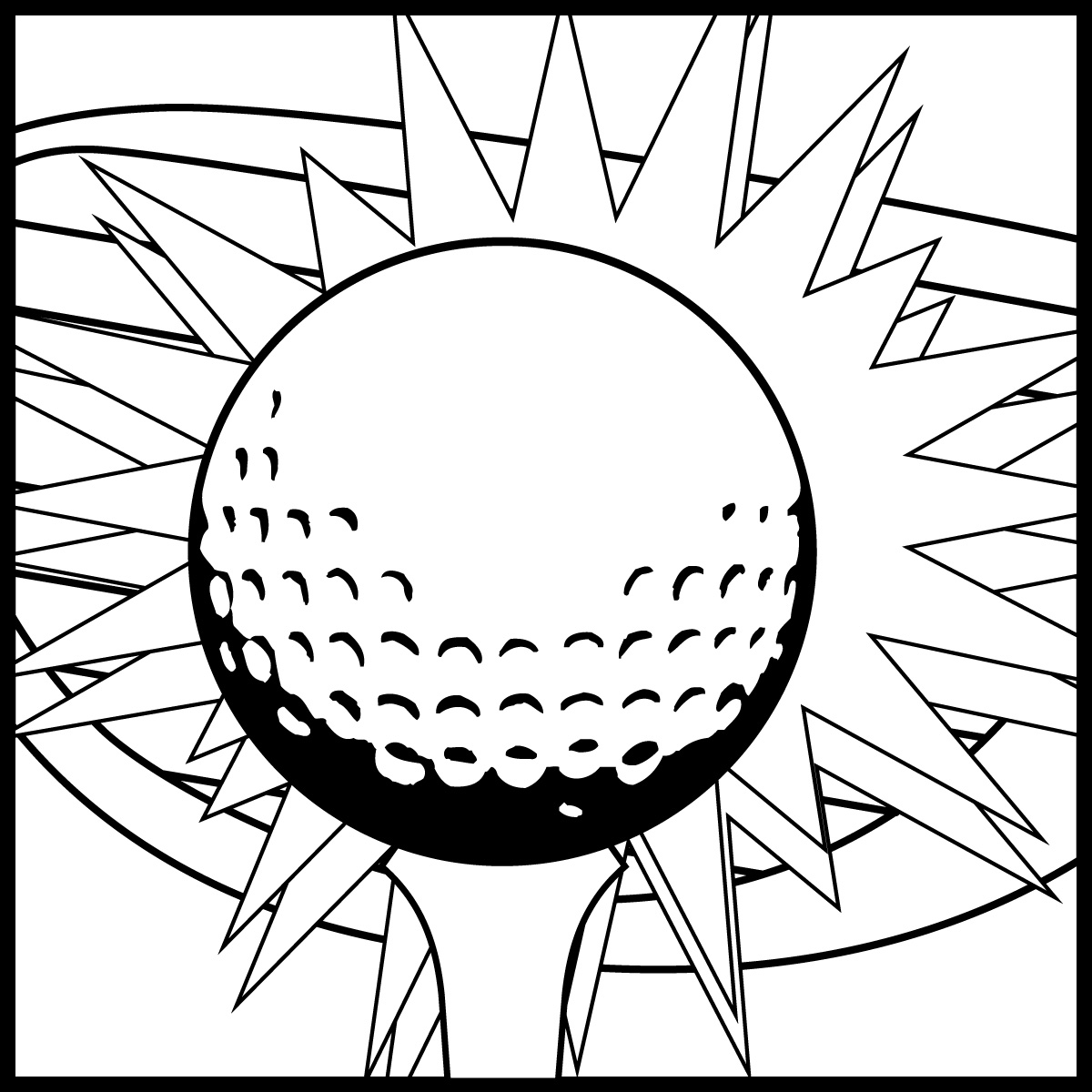 Image #17252 - Coloriage golf gratuit