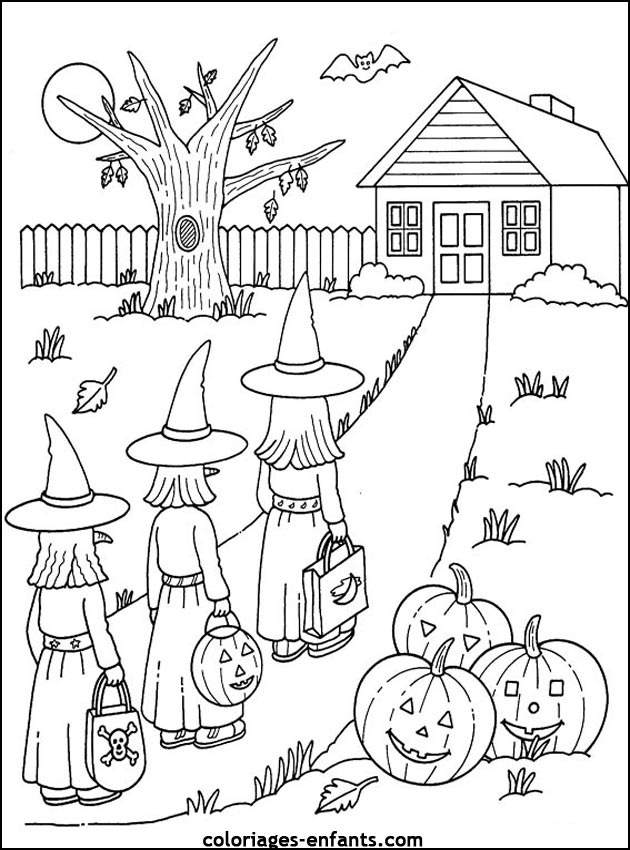 Coloriage HALLOWEEN 377 coloriages d'Halloween  - coloriage de halloween a imprimer