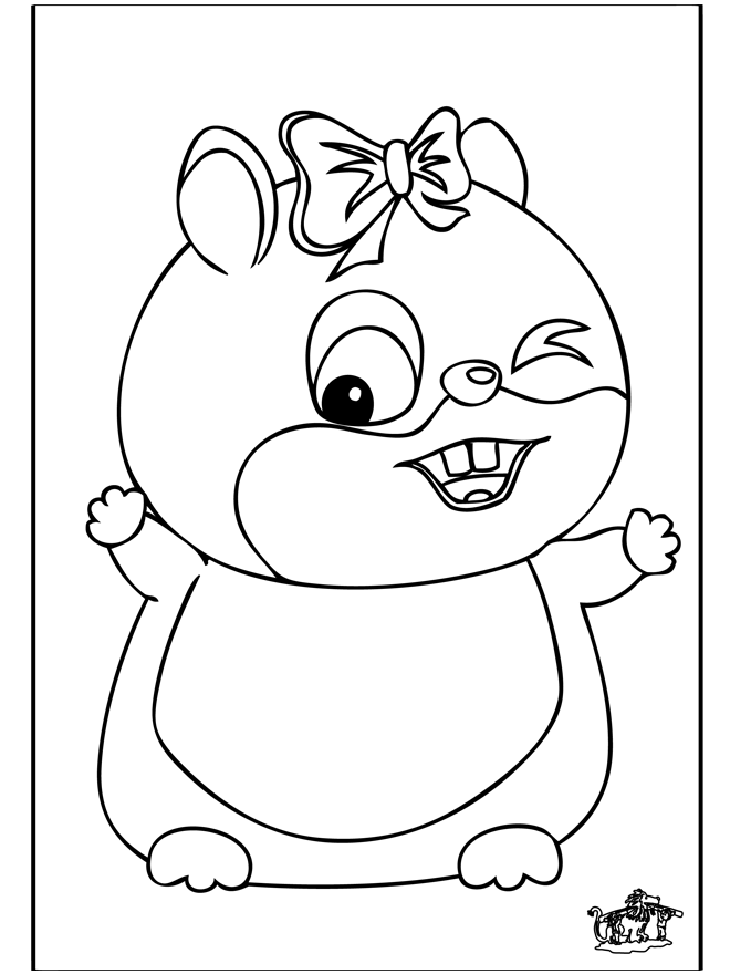 Dessin #13156 - dessin de hamster a imprimer