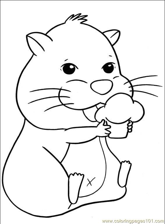 Dessin #13174 - dessin de hamster pour imprimer et colorier