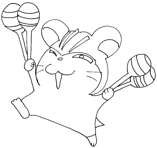 Dessin #13176 - image de hamster a dessiner