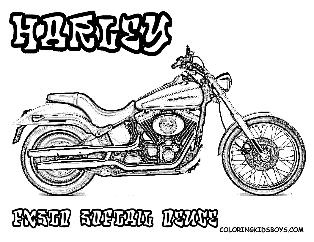 Dessin #16304 - dessin gratuit Harley Davidson a imprimer
