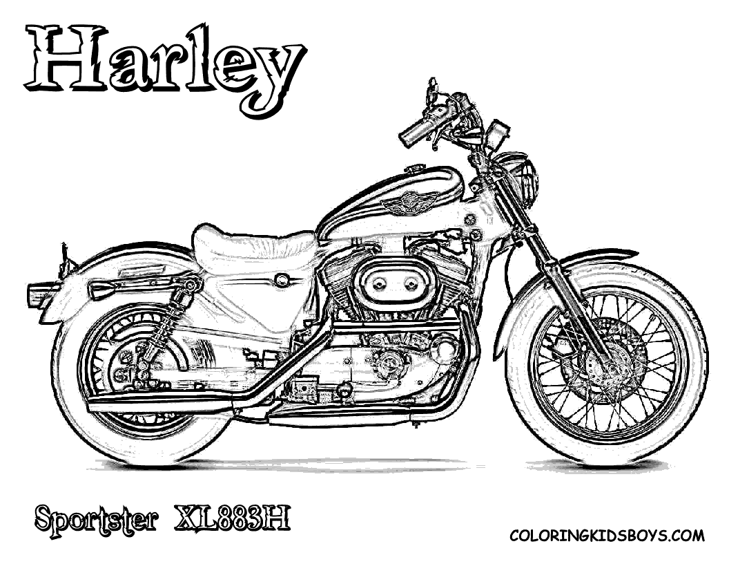 Dessin #16317 - Dessin de Harley Davidson