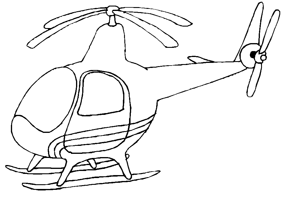 Dessin #16329 - coloriage de hélicoptère imprimer et colorier