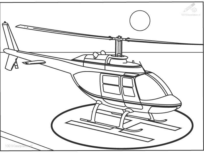 Dessin #16331 - coloriage hélicoptère gratuit
