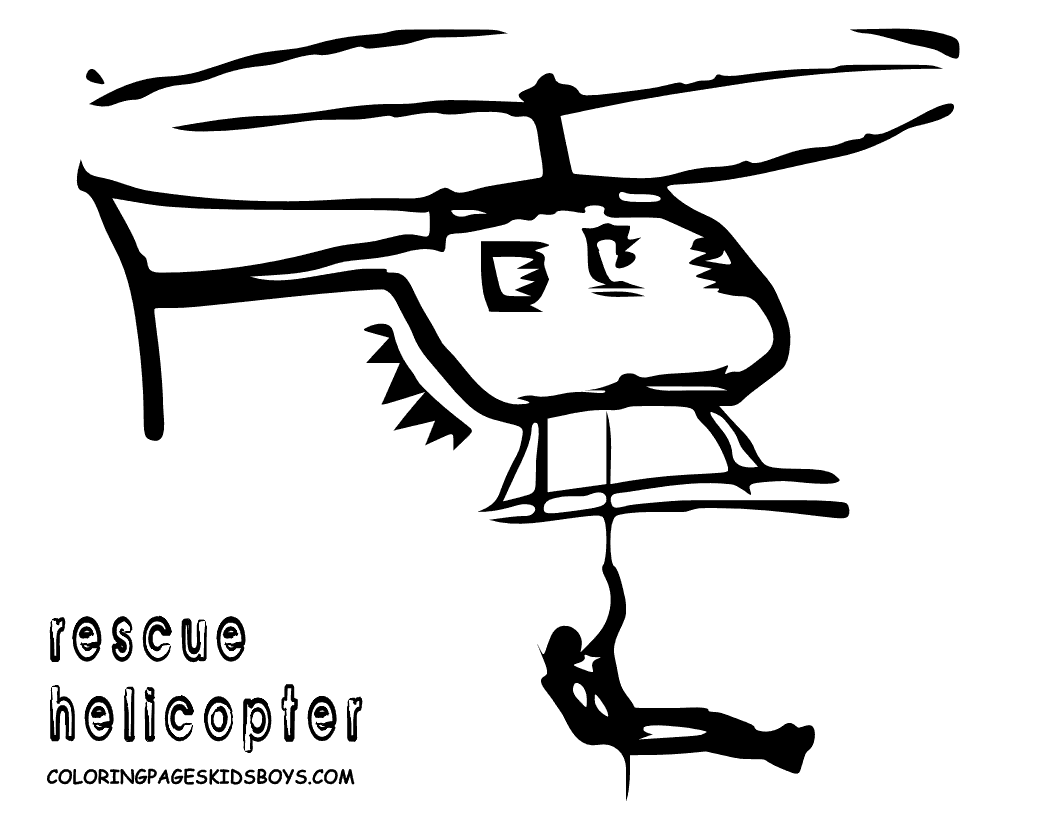 Dessin #16347 - dessin de hélicoptère à imprimer