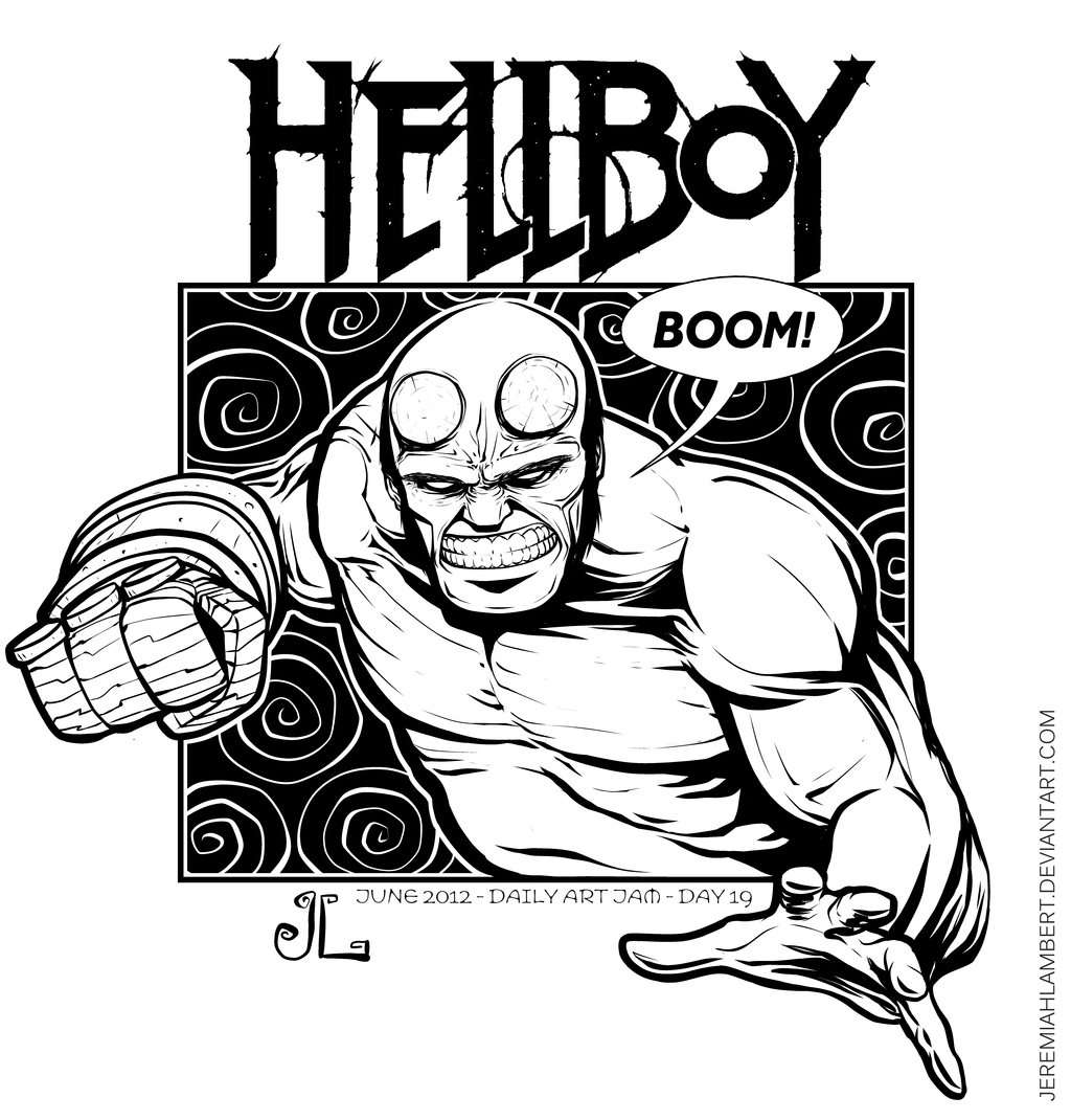 Coloriage hellboy gratuit - dessin a imprimer #163