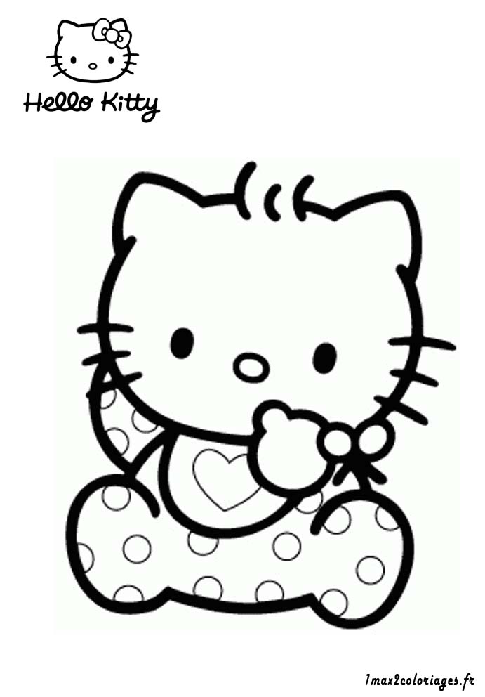 Coloriage hello kitty gratuit - dessin a imprimer #150