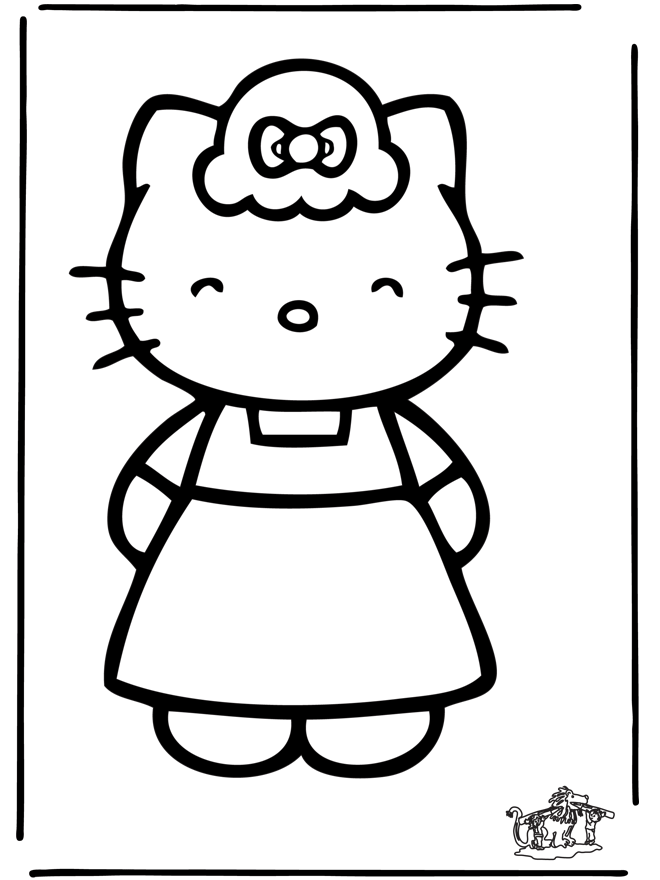 Coloriage hello kitty gratuit - dessin a imprimer #184