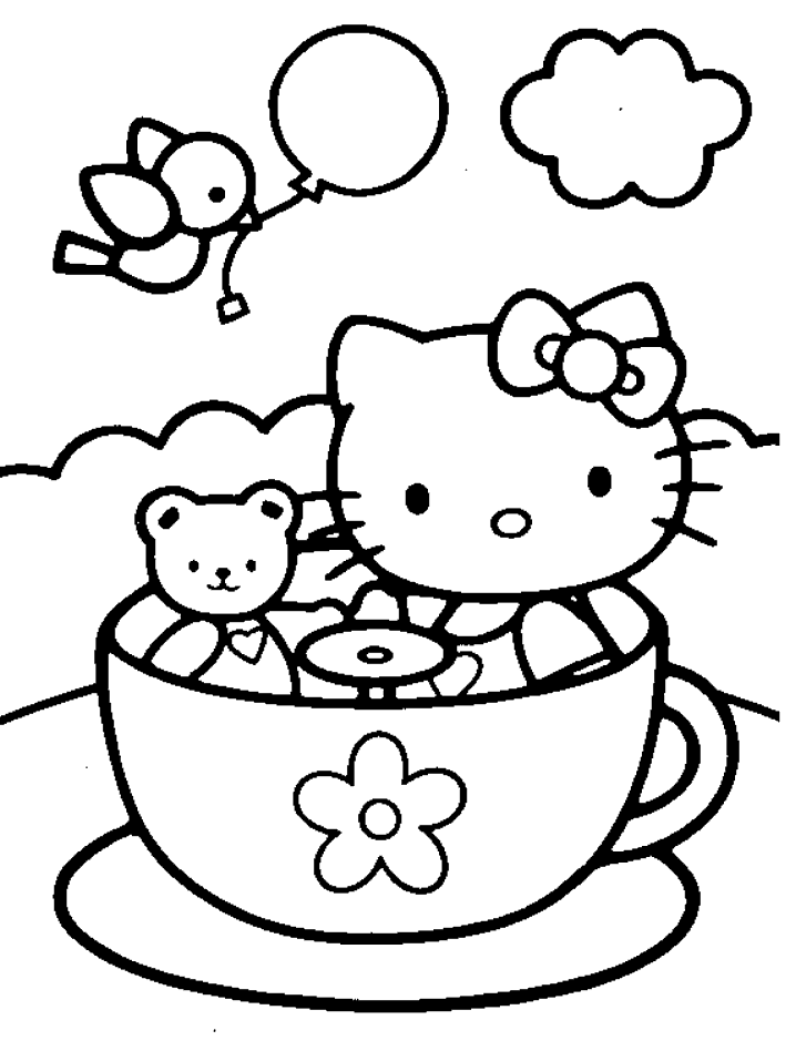 Coloriage hello kitty gratuit - dessin a imprimer #2