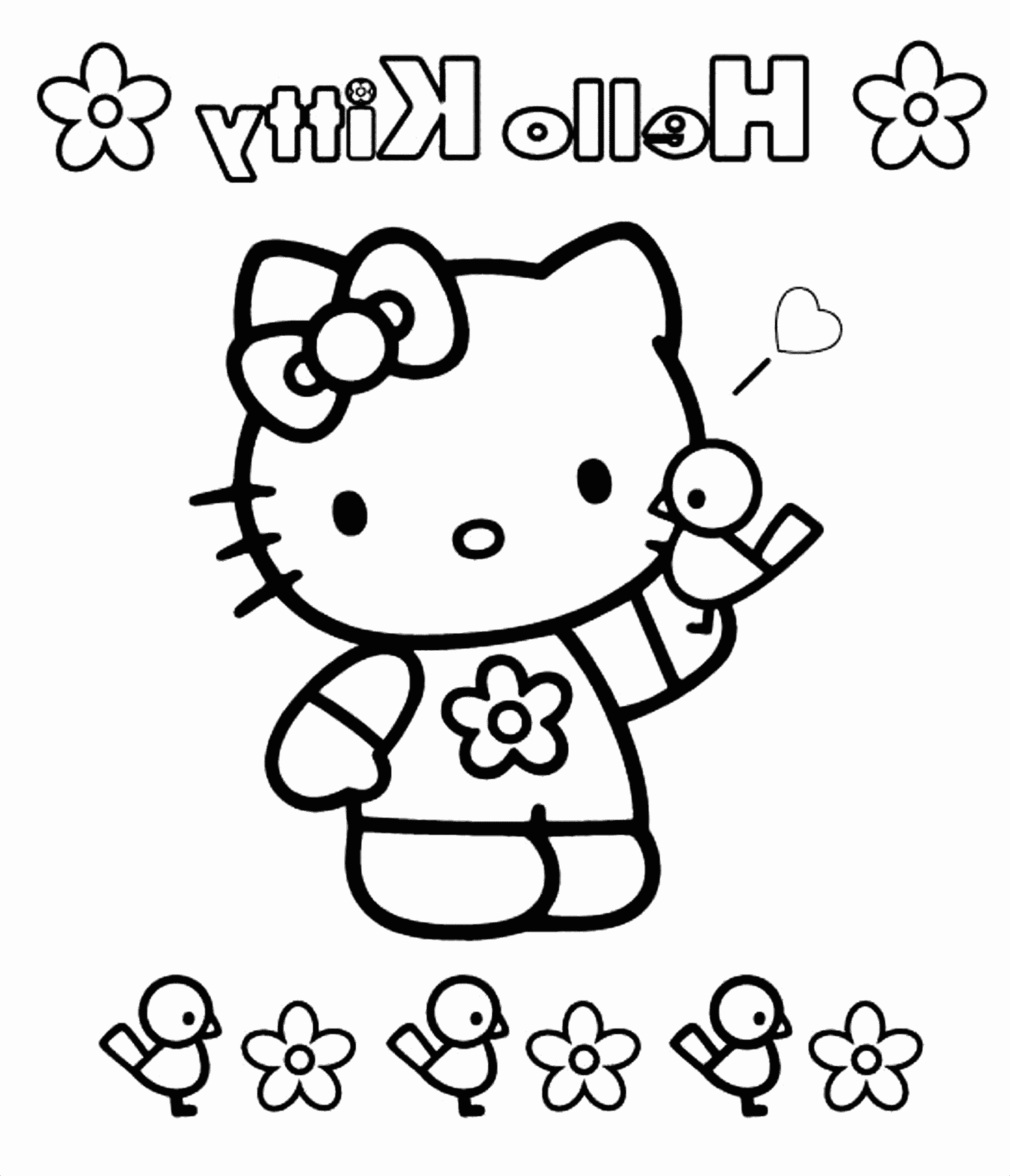 Coloriage hello kitty gratuit dessin a imprimer 242